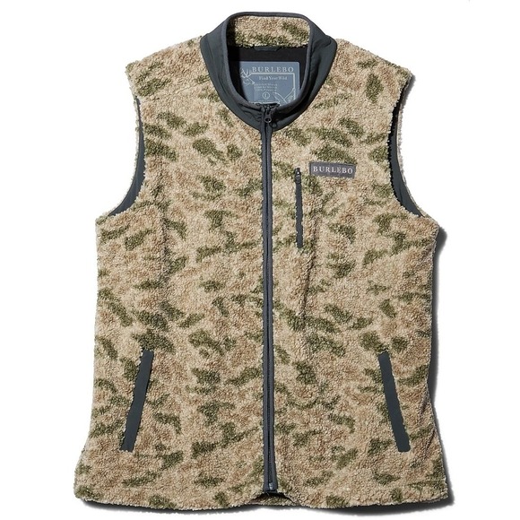 BURLEBO Other - Burlebo Alpine Sherpa Vest Men's XL Camouflage Hunt Fleece Full Zip Jacket NWT